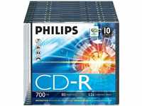 Philips CR7D5NS10/00, Philips - 10 x CD-R - 700MB (80 Min) 52x - Slim Jewel Case