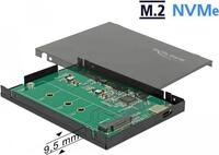 DeLOCK 2,5 External Enclosure for M.2 NVMe PCIe SSD - Speichergeh&auml;use - SATA - USB