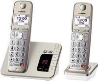 Panasonic KX-TGE262GN Telefon DECT-Telefon Anrufer-Identifikation Champagner