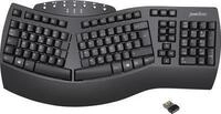Perixx PERIBOARD-612BDE Bluetooth&reg; Tastatur Deutsch, QWERTZ Schwarz Ergonomisch,