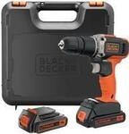 Black+Decker BCD003C2K-QW Schlagbohrmaschine 18V inkl. Koffer (BCD003C2K-QW)