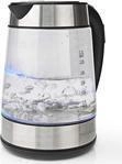 Nedis KAWK320EGS - Wasserkocher - 1,7 l - 2200 W - Edelstahl - Transparent - Glas -
