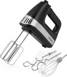 Princess 222206 Hand-Mixer - Handmixer - Schwarz - Silber - Schlagen - Mixen - 1 m -