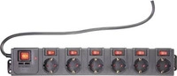 Renkforce 615C-CMB-SUSB Steckdosenleiste mit Schalter Schwarz Schutzkontakt