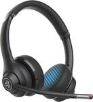 JLab Go Work Kopfh&ouml;rer Kopfband 3,5-mm-Anschluss USB Typ-C Bluetooth Schwarz - Blau