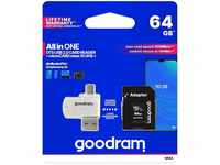 GoodRam M1A4-0640R12, Goodram All in one M1A4-0640R12 Speicherkarte 64 GB MicroSDXC