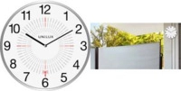 UNiLUX Wanduhr/Funkuhr OUTDOOR, Durchm.: 355 mm, silber funkgesteuert, wetterfest,