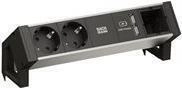 Bachmann DESK 2 ALU BLACK - Steckdosenleiste - Wechselstrom 250 V - Eingabe, Eingang