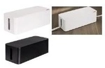 hama Kabelbox Maxi, wei&szlig;, f&uuml;r Kabeldurchmesser: 15 mm Schutzbox aus Kunststoff, mit