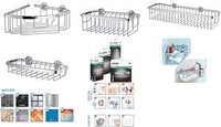 tesa Duschkorb ALUXX L, viereckig, Aluminium verchromt rostfrei, wasserbest&auml;ndig,