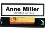 DURABLE Namensschild CLIP CARD 17x67mm mit Magnet 1 Pg. &agrave; 25 St&uuml;ck 813201