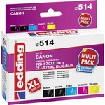 Edding EDD-514 - Kompatibel - Schwarz - Cyan - Magenta - Gelb - Canon - Multipack -