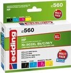 Edding EDD-560 Druckerpatrone 4 St&uuml;ck(e) Kompatibel Schwarz - Cyan - Magenta - Gelb
