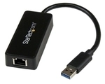 StarTech.com USB3.0 Gigabit Ethernet Lan Adapter mit USB Port - Schwarz -