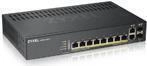 Zyxel GS1920-8HPv2 - Switch - Smart - 8 x 10/100/1000 (PoE+) + 2 x Kombi-Gigabit-SFP