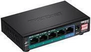 TRENDnet TPE LG50 - Switch - nicht verwaltet - 4 x 10/100/1000 (PoE+) + 1 x