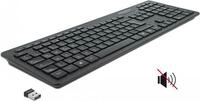 DeLOCK - Silent - Tastatur - kabellos - 2,4 GHz - QWERTZ - Deutsch - Schwarz - retail