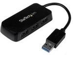 StarTech.com 4 Port USB3.0 SuperSpeed Mini Hub - Schwarz - Hub - 4 x SuperSpeed