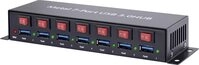 Renkforce 7 Port USB 3.0-Hub Metallgeh&auml;use, einzeln schaltbar, zur Wandmontage