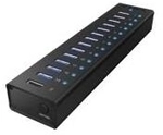 Icy Box 13 Port USB 3.0 Hub with USB charge port, Black (IB-AC6113)