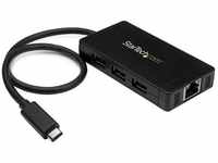 Startech HB30C3A1GE, StarTech.com 3 Port USB3.0 Hub with USB-C and GbE - USB Type-C -
