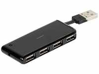 Vivanco 36660, Vivanco IT-USBHUB4SL USB 2.0 480Mbit/s Schwarz Schnittstellenhub