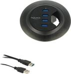 DeLock In-Desk Hub - Hub - 4 x SuperSpeed USB3.0 - Desktop (62868)