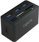 Logilink USB 3.0 Hub with All-in-One Card Reader - Hub - 3 x SuperSpeed USB 3.0 -