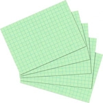 herlitz 10901452, herlitz Karteikarten, DIN A6, kariert, gr&uuml;n aus Papier, 170 g-qm,
