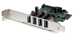 StarTech.com 4 Port PCI Express USB3.0 SuperSpeed Schnittstellenkarte mit UASP - SATA