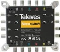 Televes Kaskadierbarer Multischalter mit 5 Eing&auml;ngen (1 x Terrestrik und 4 xSAT), 6
