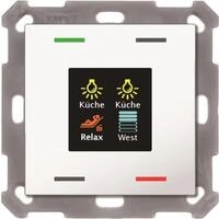 MDT BE-TAS55T4.01 Taster Smart 55 4fach m.Farbdisplay+Temp.sensor Reinwei&szlig; gl.