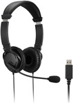 Kensington USB Hi-Fi Headphones - Kopfh&ouml;rer mit Mikrofon - On-Ear - kabelgebunden -