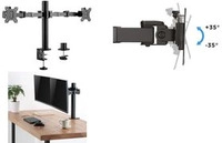 Logilink - Befestigungskit - f&uuml;r 2 LCD-Displays (einstellbarer Arm) - Stahl -