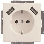 Busch-Jaeger SCHUKO-2x USB Steckdose 20 EUCB2USB-84 (2CKA002011A6273)