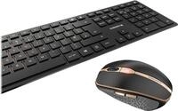 CHERRY DW 9100 SLIM Tastatur RF Wireless + Bluetooth Nordischer Raum Schwarz