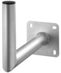 Wentronic Goobay Aluminuim SAT-Sch&uuml;ssel Wandhalter, Grau - mit 350 mm Wandabstand