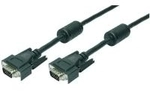 LogiLink VGA Monitorkabel, Stecker - Stecker, schwarz, 20 m mit Ferritkern, zur