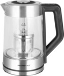 Emerio Wasserkocher, 1.7L, Glask&ouml;rper, Edelstahlfilter (WK-122730)