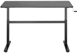 Sit-stand desk, manual, 140x60cm, black (EO0027)