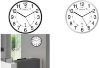UNiLUX Wanduhr/Funkuhr MAXI WAVE, Durchm.: 400 mm, schwarz funkgesteuert, gro&szlig;e