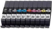 Canon PFI-MBK/PBK/CO/GY/R/C/M/Y/PC/PM 10 Ink Cartridge Multipack - 10er-Pack - 14.4