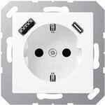 Jung SCHUKO Steckdose mit USB Typ AC A1520-15CAWWM (A1520-15CAWWM)