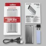 Axagon EEM2-SG2 Speicherlaufwerksgeh&auml;use SSD-Geh&auml;use Grau M.2 (EEM2-SG2)