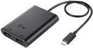 i-Tec - Externer Videoadapter - USB-C 3,1 - 2 x HDMI - Schwarz (C31DUAL4KHDMI)