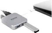 PORT Connect USB HUB 4 PORTS TYPE C - Hub - 4 x SuperSpeed USB3.0 - Desktop (900123)