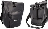 FISCHER Fahrrad-Gep&auml;cktr&auml;gertasche Tour, schwarz wasserdichtes Marterial, mit