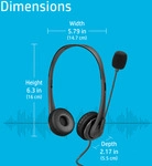 HP G2 - Headset - On-Ear - kabelgebunden - USB - nachtschwarz - f&uuml;r HP 14, 15, 17,