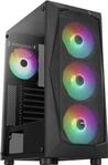 AeroCool Falcon ARGB - Mid tower - ATX - Seitenteil mit Fenster (geh&auml;rtetes Glas) -