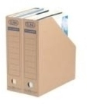 ELBA Archiv-Stehsammler tric System, naturbraun mit Greifloch, aufgedrucktes